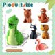 thumbnail image 2 of 6 Pieces Nurse Flashlight Pediatric Nurse Flashlight Keychain Animal Flashlight Puppy Keychain Tiger Flamingo Sloth Dinosaur Cat Flashlight Keychain P, 2 of 5