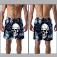 thumbnail image 3 of luoweisi Men's Beach Shorts Quick Dry Swim Trunks with Mesh Lining Skull Butterfly S, 3 of 5