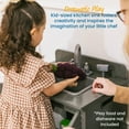 thumbnail image 3 of ECR4Kids Wooden Pretend Play Kitchen Sink for Kids, Montessori Playset, Grey Wash, 3 of 9