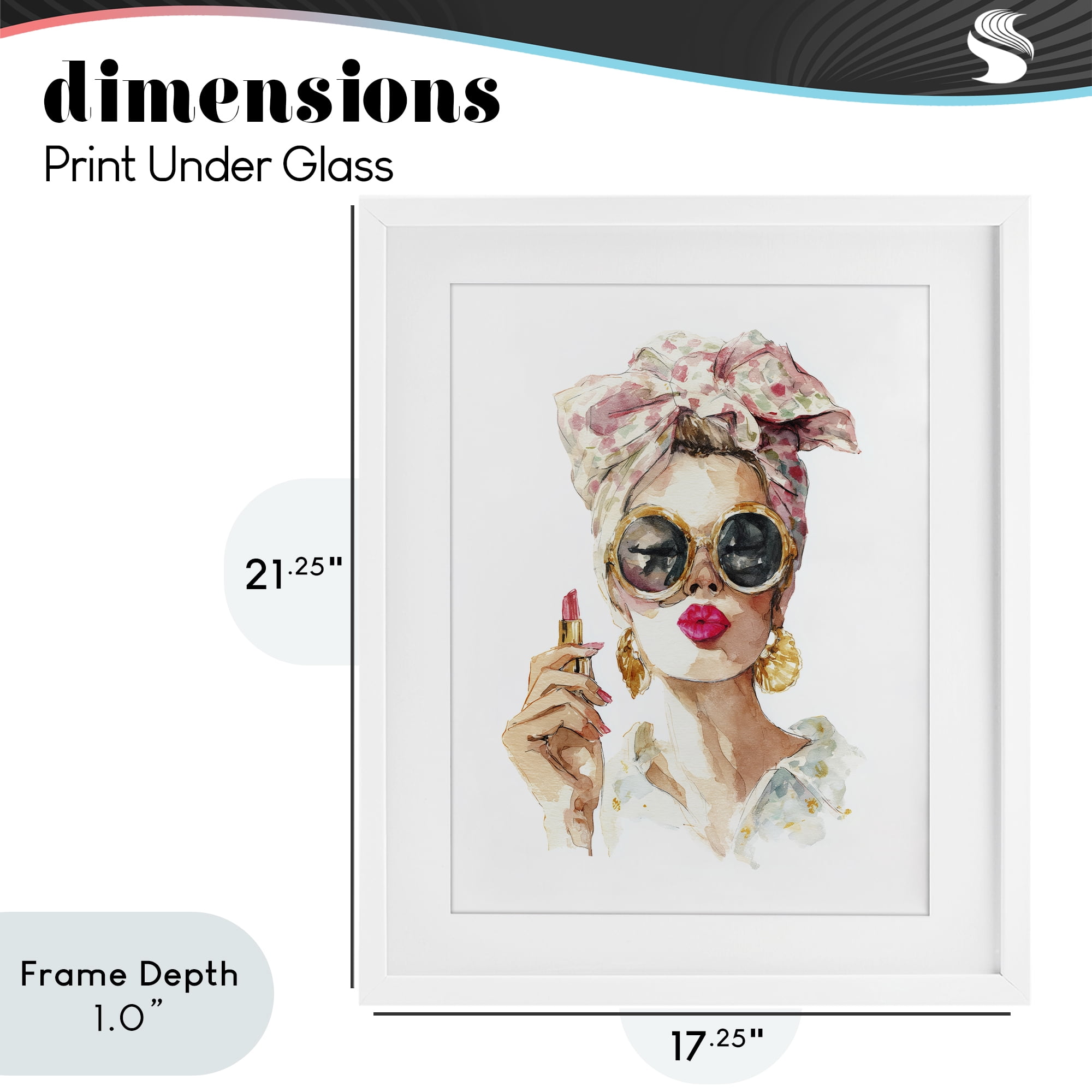 Stupell Industries Feminine Lipstick Spell White Framed Print Under Glass, design by Svetlana Aleynikova