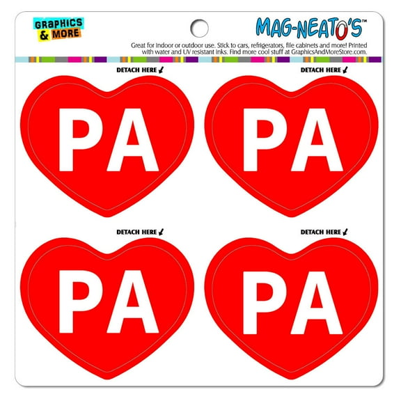 I Love Heart - Name - PA - MAG-NEATO'S(TM) Vinyl Magnet Set