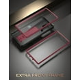 thumbnail image 3 of Poetic Revolution Case for Galaxy S22 Ultra 5G, Heavy Duty Full Body Cover with Kickstand (Work w/ Fingerprint ID),  Maroon Red, 3 of 6