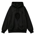 thumbnail image 4 of GIHAVUR Women'S Pet Hoodie with Cat Carrying Pocket and Hand Pockets Pullover Sweatshirt Side Zip Pocket Trendy Streetwear Top, 4 of 4