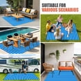 thumbnail image 4 of Violet Striped Outdoor Rug for Patio/Deck/Porch, Non-Slip Large Area Rug 5 x 7 Ft, Geometric Vertical Modern Minimalist Indoor Outdoor Rugs Washable Area Rugs, Reversible Camping Rug Carpet Runner, 4 of 8