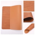 thumbnail image 5 of Set of 6 Leather Placemats for Kitchen Dining Table Decor, Washable, Heat-Resistant Table Mats Brown 16.9x11.8inch, 5 of 6