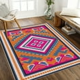 thumbnail image 5 of 1PC Geometric Pattern Area Rug Local Rug, Lightweight Washable Easy-to-Clean Carpet Mat Festival Gift, Suitable for Living Room, Bedroom, Dining Room, Office, Balcony, Room Accessories, 5 of 10