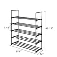 thumbnail image 2 of UWR-Nite 5-Tier Shoe Rack DIY Shoe Rack Tower Metal Storage Rack 25 Pairs Shoes Organizer Stackable Shoe Shelves Metal Shoe Stand for Entryway Closet, 2 of 8