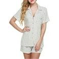 thumbnail image 3 of Pyjama d'Été à Manches Courtes pour Femmes, Ensemble Mignon en Coton, Chemise de Nuit à Manches Courtes, 3 of 7