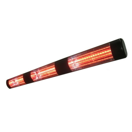 Outdoor Heaters Wall Mounted Heater 4500W 240V Direct Wire With Gold Lamp - Black