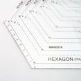 thumbnail image 3 of KAKOWELY ruler for sewing Patchwork Ruler Hexagon Quilting Ruler Patchwork Acrylic Template Sewing Accessories6.1"X7.09"X0.12", 3 of 4