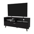 thumbnail image 5 of Cterwk Tv Stand for TVs up to 55", TV Cabinet with 1 Door and 2 Open Shelves, Modern Entertainment Center for Living Room, Dark Brown, 5 of 8