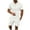 White, variant on Men's Polo Shirt and Shorts Set Casual Jacquard Knit Tracksuit Set for Men Summer Outfits 2 Piece Short Set White