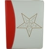 Eastern Star Symbol Padfolio [White/Red - 8.5x11"]