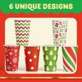 thumbnail image 2 of Joyfy 24 Pcs Christmas Disposable Paper Cups, 16 oz Xmas Dinnerware Cups With Cup Sleeves and Lids, 6 Designs Hot/Cold Beverages Tableware for Holiday Party Supplies, 2 of 9