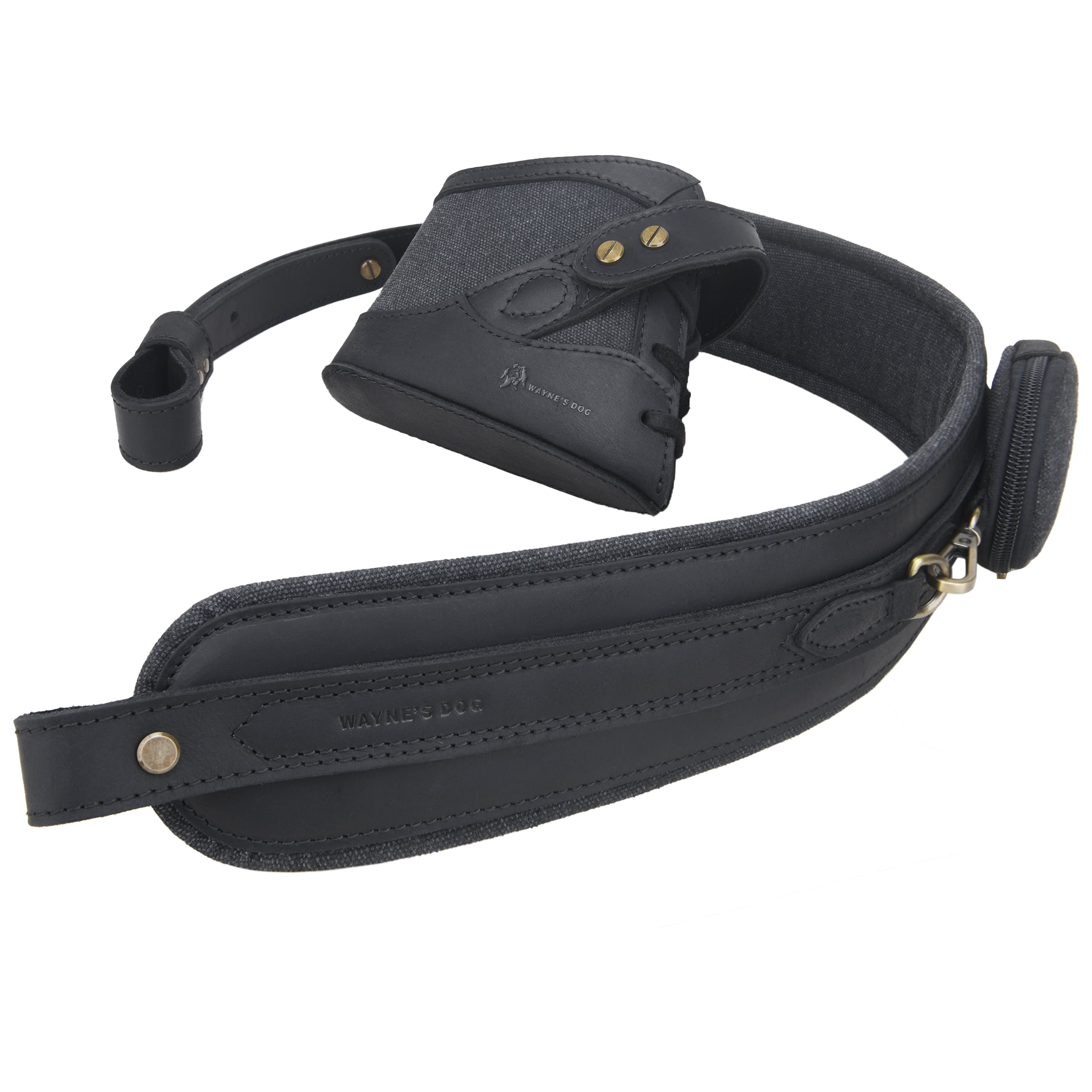 WAYNE'S DOG Vintage Canvas Leather Rifle Recoil Pad Buttstock with Gun Shoulder Sling Strap