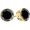 Yellow Gold, variant on 1/2 to 10 Carat Bezel Push Back Black Diamond Stud Earrings For Women Platinum 0.5 Carat