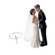 thumbnail image 5 of Figura de novio y novia con velo de malla blanca para tarta de boda. Traje negro, 5 of 9