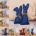 Hariumiu 2 Pcs Stuffed Fabric Bunnies Easter Table Top Rustic Farmhouse Decor Plush Carrot Bunny