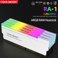thumbnail image 4 of 5V-3PIN ARGB DDR Memory RAM Cooler Aura Sync Memory Cooling Vest with Thermal Silicone Pad for Desktop Computer PC Memory Grey, 4 of 6