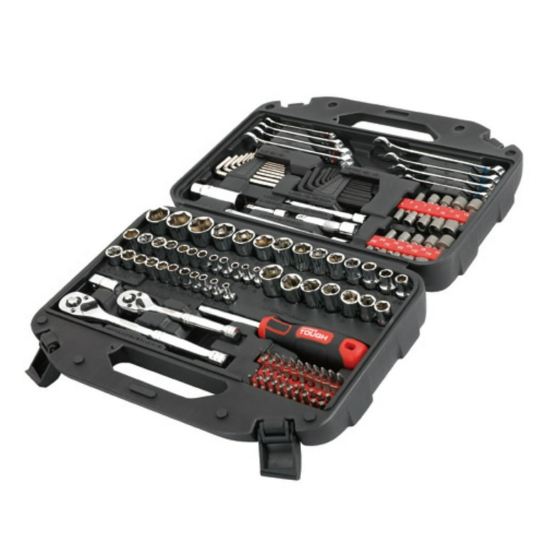 Hyper Tough 145-Piece Mechanics Tool Set, 1/4, 3/8 & 1/2-inch