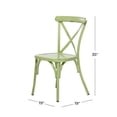 thumbnail image 4 of DecMode 22"W, 35"H Metal Farmhouse Outdoor Dining Chair, Green, 2-Piece, 4 of 10