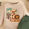 thumbnail image 4 of mgoYE Baby Boy Cute Birthday Outfit Fall Clothes Long Sleeve Tops Jogger Pants Set, 4 of 8