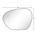 thumbnail image 5 of TEHOME Bertlinde Contemporary and Farmhouse 30 x 22" Black Metal Framed Asymmetrical Mirror Irregular Mirror, 5 of 7