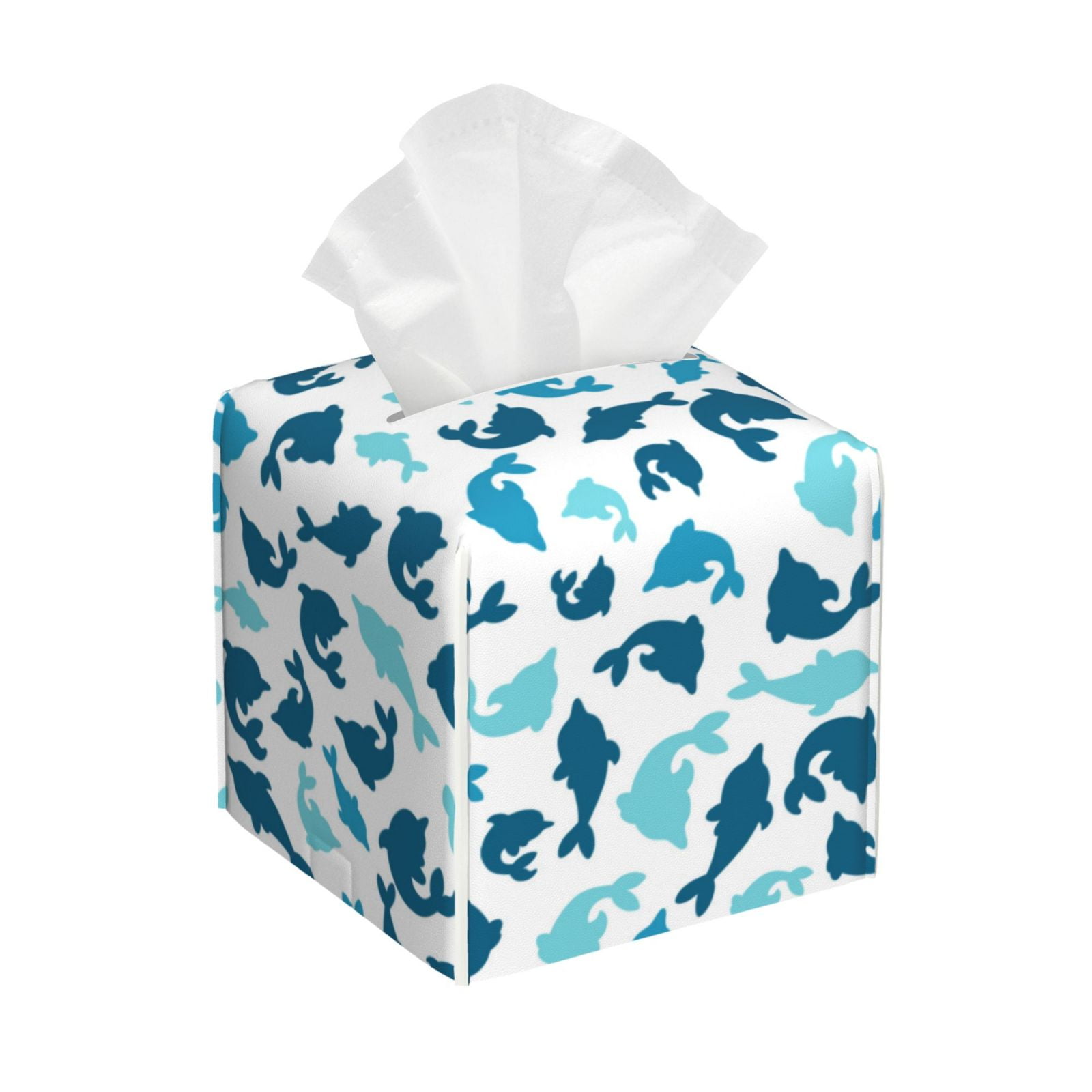 Boîte à Mouchoirs Carrée Décorative En Cuir Pour Salle De