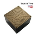 thumbnail image 2 of 5.5 in. Premium Bronze Heavy Duty Square Paver Cleanout Grate for septic and sewage Cleanout - Cover Made in the USA, 2 of 5