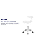 thumbnail image 6 of Flash Furniture 10.5 in Task Chair with Swivel, 250 lb. Capacity, White, 6 of 14