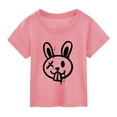 thumbnail image 3 of AOMPMSDX Easter Shirt Toddler Boys Girls Happy Easter T Shirt Kids Cute Bunny Rabbit Graphic Tees Tops Pink 2 Years-3 Years, 3 of 3