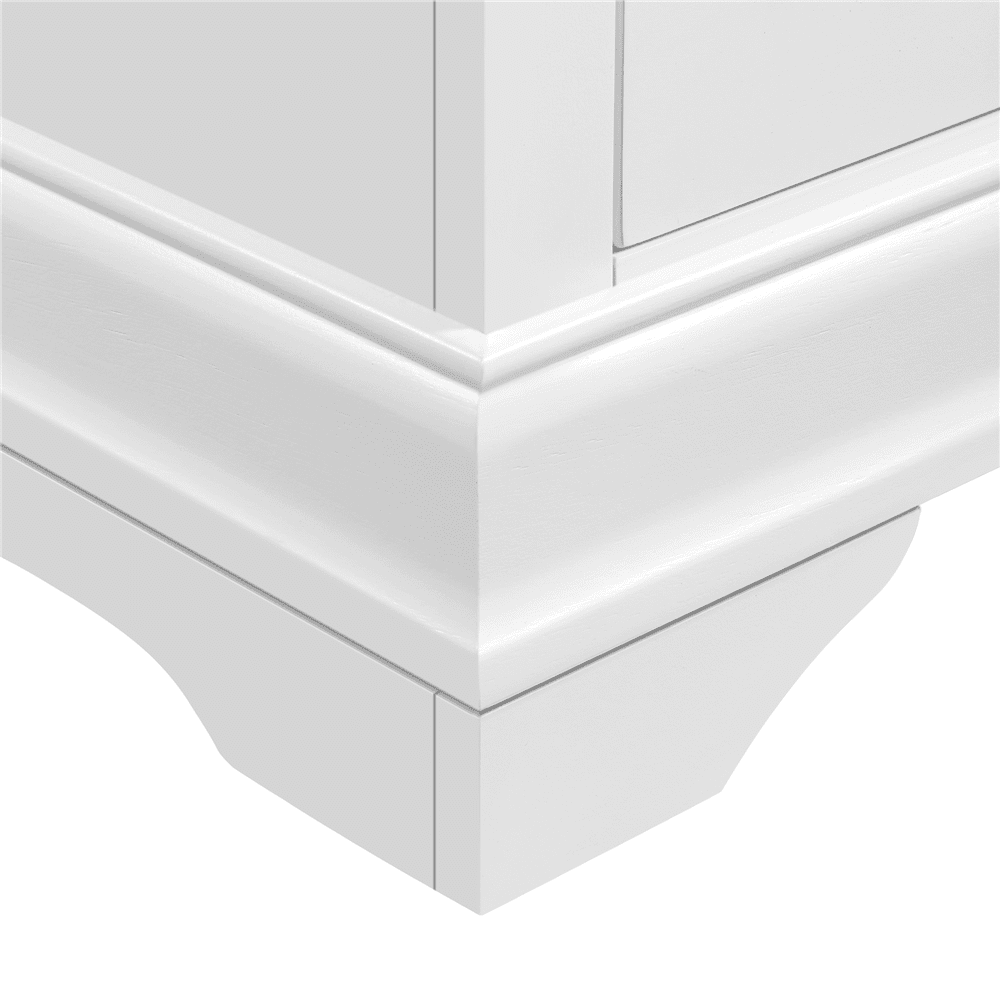 Renwick Modern 2-drawer Classic Side Table for Bedroom, White