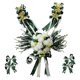 thumbnail image 4 of Decoración romántica para coche de boda, flor de seda, espejo retrovisor para techo, manija de puerta Verde, 4 of 9