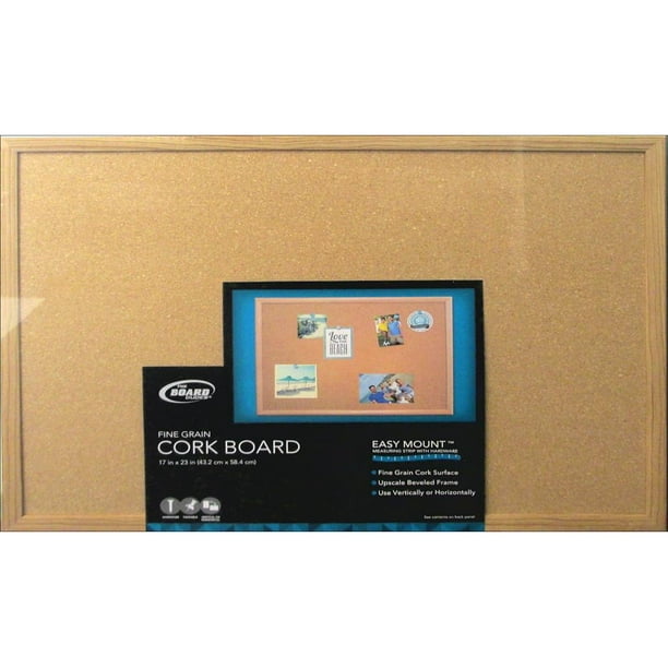 Board Dudes Cork Bulletin Board 17x23 Wood Style Frm