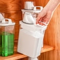 thumbnail image 4 of Bewildely Contenedor de líquido de detergente en polvo ABS, repuesto recargable, asa de elevación transparente, estuche de baño a prueba de Almacenamiento y organización del hogar 1100ml, 4 of 6