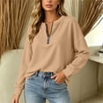 thumbnail image 6 of BUIGTTKLOP Womens Sweatshirts Half Zip Pullover Tops Long Sleeve Shirts Fall Winter Clothing, 6 of 8