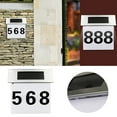 Solar House Number Plaque Light Stainless Steel Solar Doorplate Number