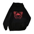 thumbnail image 2 of Vedolay Womens Hoodies Zip Up Women's Zip Up Hoodies Oversized Sweatshirt Clothing Cute Fall Casual Drawstring Jacket with Pockets,Black XL, 2 of 3