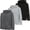 Black, Heather Grey, Charcoal, variant on Boys 3 pack zip up hoodie Fleece long sleeve essentials hoodie for boys Athletic Kids Clothes Size 4-20 (Set4 Size 14/16)