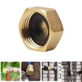 thumbnail image 2 of 6 piezas 1/2 pulgada latón rosca hembra tapa ciega con sellos de goma tapa de extremo de manguera de jardín tapón de tubería de agua tapón de grifo al aire libre accesorios de plomería, 2 of 5