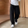 thumbnail image 3 of Pantalones de seda de hielo para hombre, finos, frescos, rectos, de verano, para oficina, negocios, informales, largos, talla grande, XXXL, 3 of 5