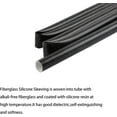thumbnail image 6 of Silicone Fiberglass Sleeve Heat Shield Wire Protective High Temperature Electrical Insulation Self-extinguishing Black, 6 of 8