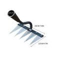 thumbnail image 2 of Heavy Duty Garden Rake High Carbon Steel Cultivator Hoe for Weeding Digging Planting Multi Purpose Metal Claw Durable Stable Hand Tool for Farming Flower Vegetable Soil Loosening, 2 of 2