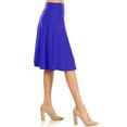 thumbnail image 2 of Women's Casual Foldable High Waist A-Line Midi Skirt with Stretch Fabric, 2 of 4