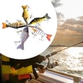 thumbnail image 1 of 5x señuelos de pesca señuelos aficionados con ganchos regalos para la familia agua salada agua dulce realista swimbaits múltiples articulados, 1 of 8