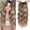 Brown Blonde with Dark Root, variant on Wavy Hair Toppers for Women - 20" with Bangs, 6.5"x6.5" Base, Adds Volume to Thinning Hair