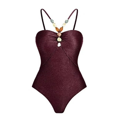 Yajing Womens Swimwear Red Xl Women Casual Abstract Floral Print 1 Swimwear+1 Cover Up Two Vintage Print Swimsuit Monokini Bikini 2 Swimsuits Two