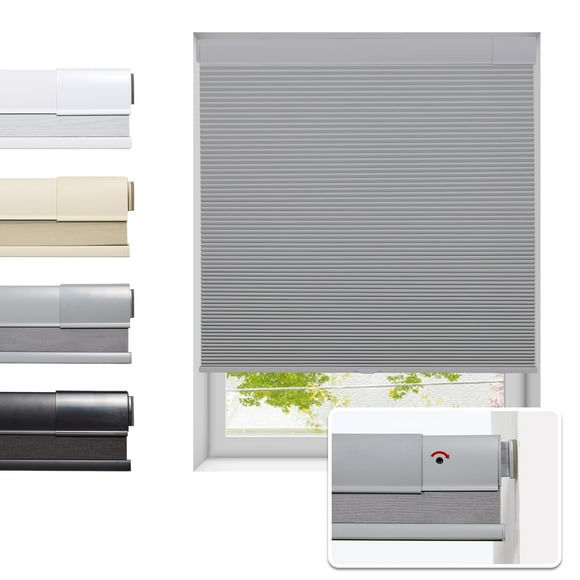 Tonature Persianas Celulares Sin Taladro Gris 55x163 cm Térmicas