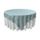 thumbnail image 1 of LA Mantel cuadrado de popelina de poliéster de lino, 90 por 90 pulgadas, azul claro LA Linen TCpop90x90_BlueLgtP18, 1 of 1