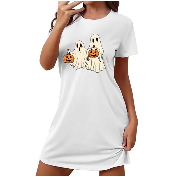 Camisón corto de talla grande para mujer, camisón de manga corta con estampado de pecho a la moda, camisón para mujer